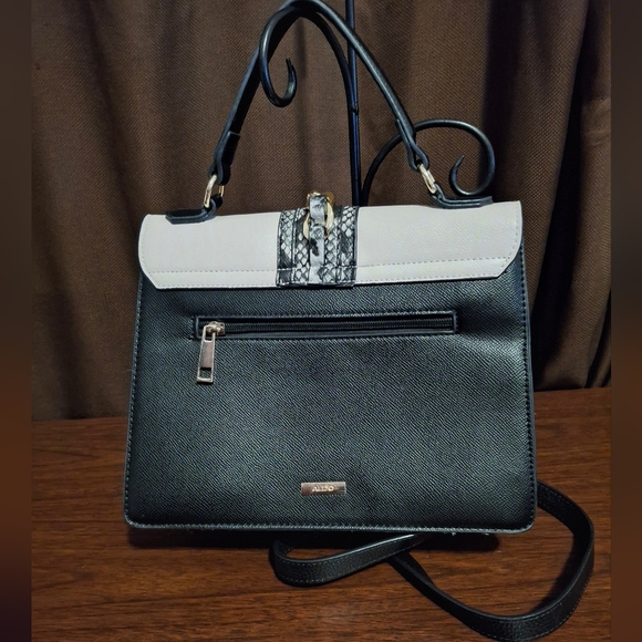 Aldo "Cailla" Snakeskin Print Satchel/Crossbody Bag - Picture 3 of 10